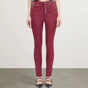 ✨ NWT The Kooples Red Coated Skinny Jeans NWT | Metallic Finish | Size 27